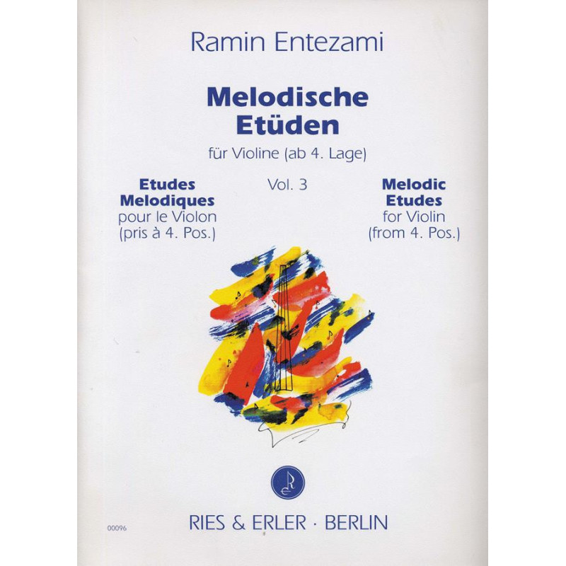 Melodische etüden - Volume 3 – per violino in 4 posizione - Ramin Entezami